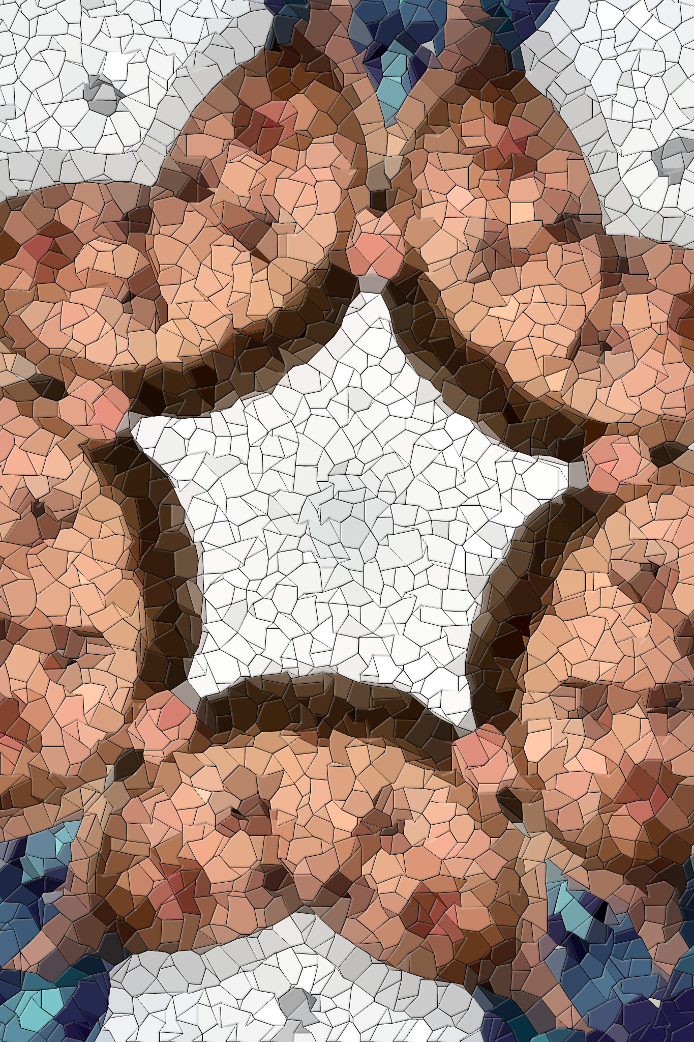 Pictured here is Alex Hirsch. This photo of him has mosaic tile kaleidoscopic distortions across it.