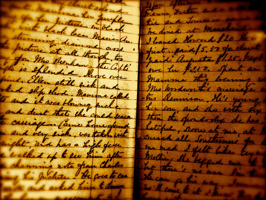 A picture of cursive handwriting, sourced from the Creative Commons and taken by B.S. Wise. Represents Project One: Power in Technical Writing & Poetry, August 2025-December 2025.